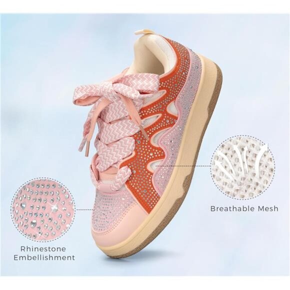 Women's Sparkle Rhinestone Fashion Sneaker - Picture 3 of 6